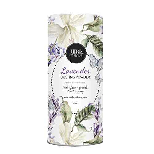 Herb & Root Body Powder Gift Set- Oprah's Favorite Things, 3 Talc-Free Scents: Lavender, Rose, Vanilla, Large Puff