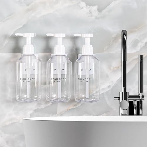 3-Chamber Wall-Mounted Shampoo & Conditioner Dispenser