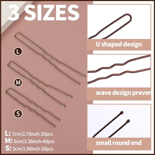 Teenitor Hair Net Set - 40 Invisible Nets & 80 Bobby Pins for Ballet Buns