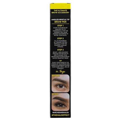 Arches & Halos Waterproof Brow Pen - Angled Bristle, Smudge Proof