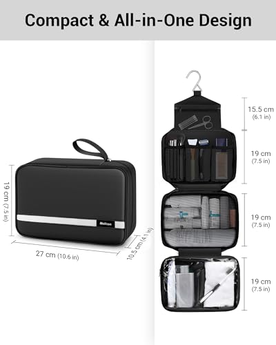 Maliton Hanging Toiletry Bag with 4 Compartments