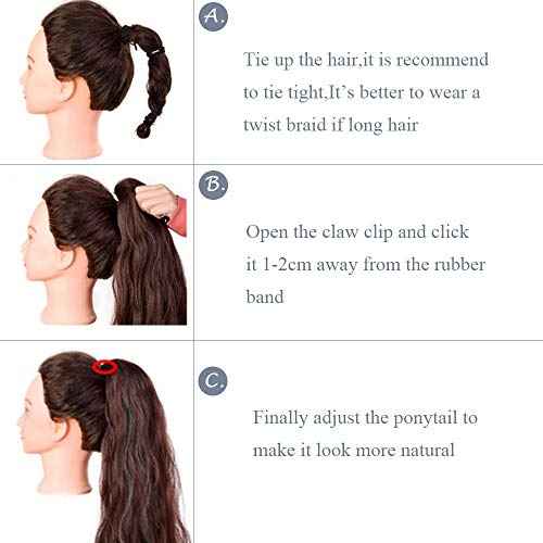 Rich Choices Claw Clip Ponytail Extension Human Hair #2 Dark Brown Real Hair Ponytail Extension Balayage 14 Inch Clip In Long Ponytail Hair Extensions Straight For Women 105g One Piece