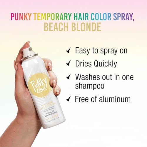 Punky Temporary Hair Highlight Spray - Beach Blonde, 3.5 oz