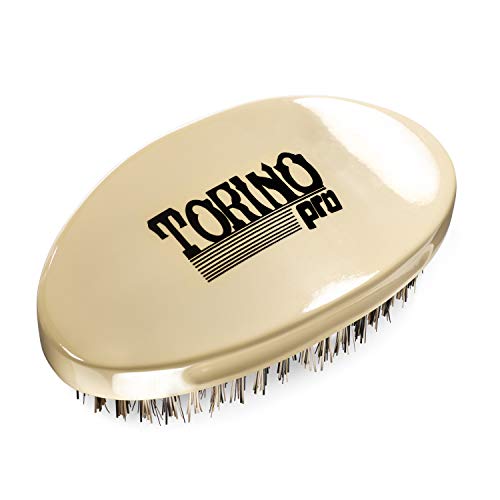 Torino Pro Wave Brush #1510 - By Brush King - Curved, Hard Palm/Military 360 Waves