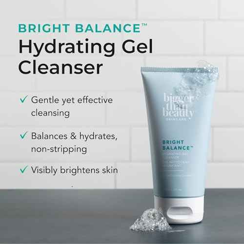 Hydrating Gel Cleanser, Face Wash with Hyaluronic Acid & Vitamin C for All Skin Types, Daily Skin Care, Makeup Remover for Women, Facial Cleanser, Vegan & Cruelty Free