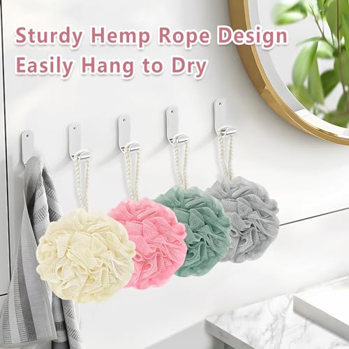 Loofah Bath Sponge Exfoliating Scrubber 4-Pack