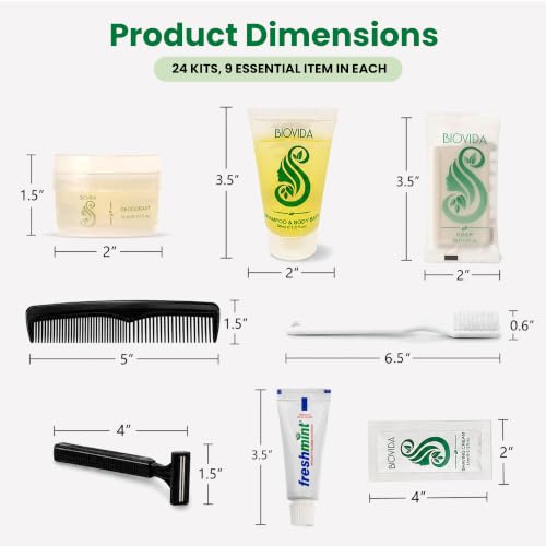 Moda West Bulk 24 Hygiene Kits for Travel, Charitable Giving & Personal Use