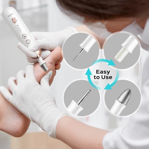 COSLUS Professional Manicure Pedicure Kit 5 in 1 Electric Nail File Set and 8PCS Multifunctional Nail Drill Bit