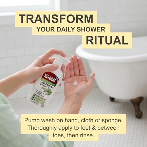Kerasal Daily Defense Foot Wash 12 oz - Soothes & Deodorizes Feet