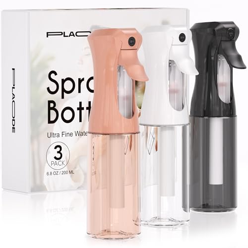 Continuous Spray Bottle for Hair - Ultra Fine Mist (3 Pack)