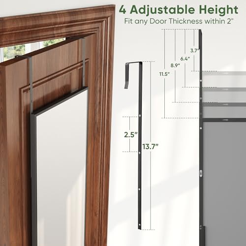Suidia 48"x14" Full Length Mirror - Over Door & Wall Mounted