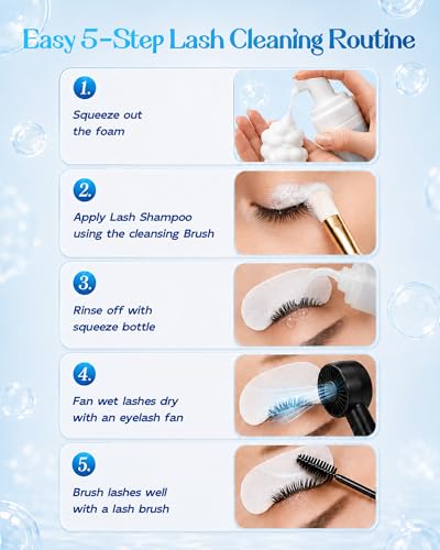 Obeyalash Lash Shampoo Kit with USB Fan & Brush
