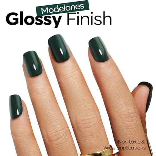 modelones Gel Nail Polish Green Gel Polish Soak Off Winter Nail Polish Christmas Art Manicure Gift 15 ML