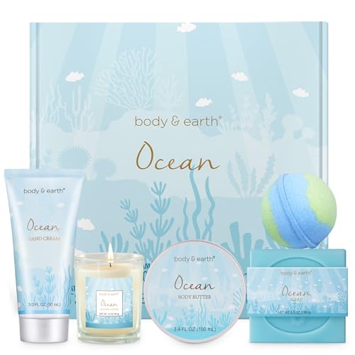 Ocean Spa Gift Set for Women - 5 Pc Bath & Body Kit