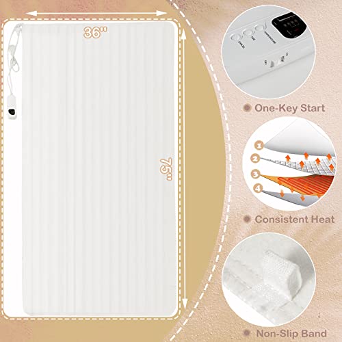 WELLHUT Heated Massage Table Warmer - 75x36 Electric Mattress Pad