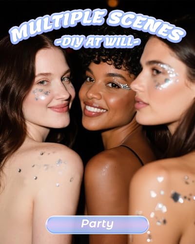 6-Piece Holographic Glitter Gel Set for Face, Hair & Body