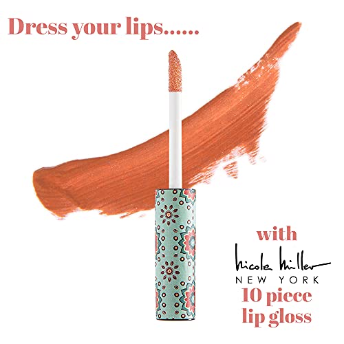 Nicole Miller Lip Gloss Collection 10 Shimmery Shades