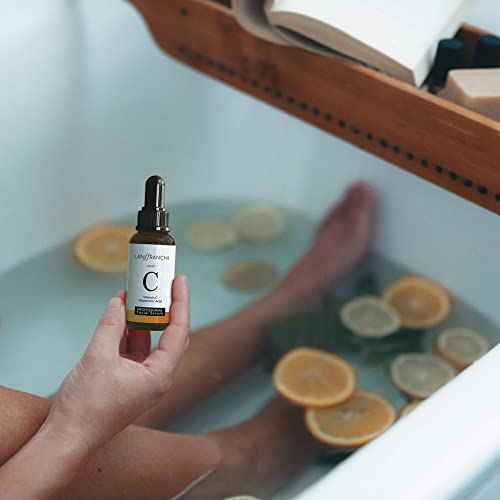 Vitamin C and Hyaluronic Acid Face Serum, Brightening and Anti-Aging, Plant-Based Formula, Unisex, 1 oz