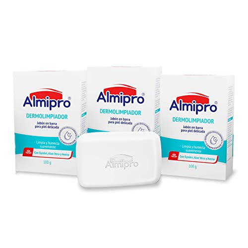 almipro Face & Body Cleanser Bar ? Soap-Free Syndet with Oatmeal & Aloe Vera for Delicate Skin ? Gentle Wash Bar for All Skin Types ? 3.5 oz Bars, Pack of 3