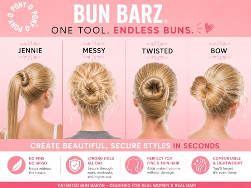 PONY-O No Damage Ponytail Holder & Bun Maker - 2 Pack