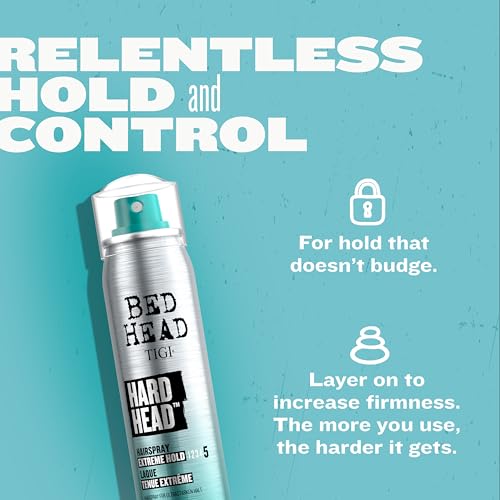 TIGI Bed Head Hard Head Hairspray - Travel Size, Extra Strong Hold