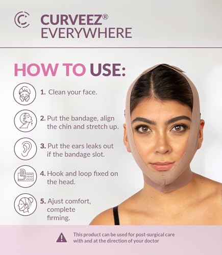 CURVEEZ Chin Compression Strap Post-Surgery Recovery