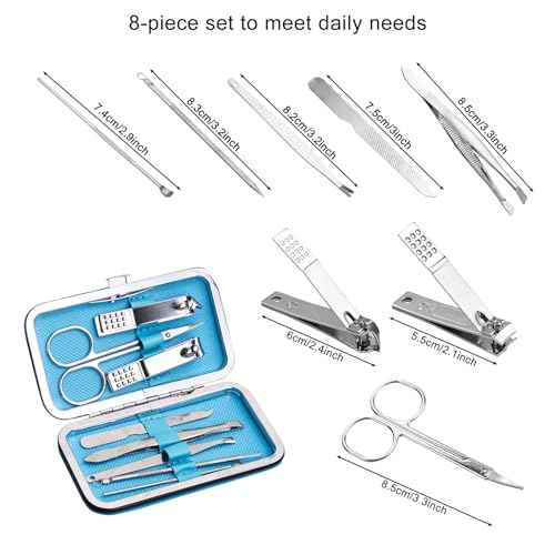 120pack Bulk Manicure Set, Nail Clippers Kit Stainless Steel Fingernail Clippers, Sturdy Nail Tip Cutter Trimmers Professional Grooming Toenail Clippers Personal Pedicure Kits Gift (8-in-1, 4 Colors)