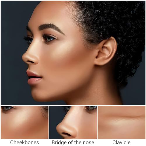 Kaely 4-Color Cream Contour Stick Kit - Waterproof Highlighter Bronzer