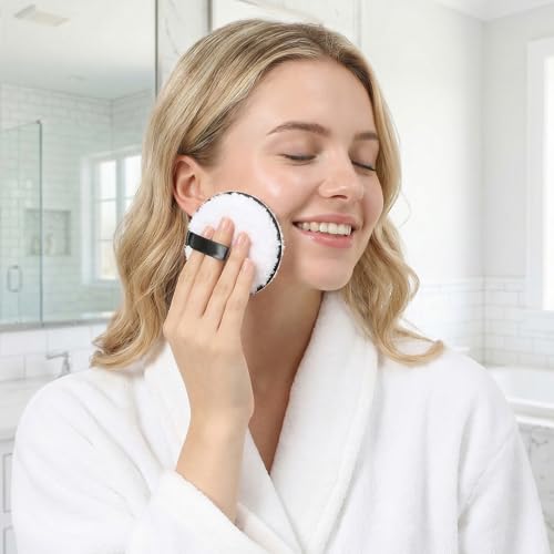Reusable Makeup Remover Pads 6-Pack, Soft Cotton Rounds