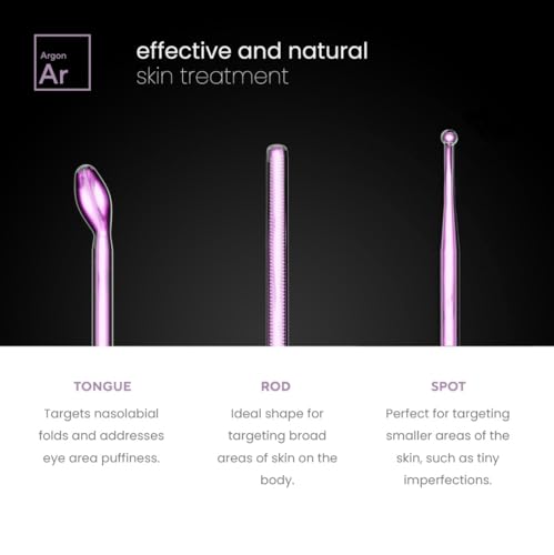 NuDerma Professional Skin Therapy Wand – 6 Argon & Neon Wands