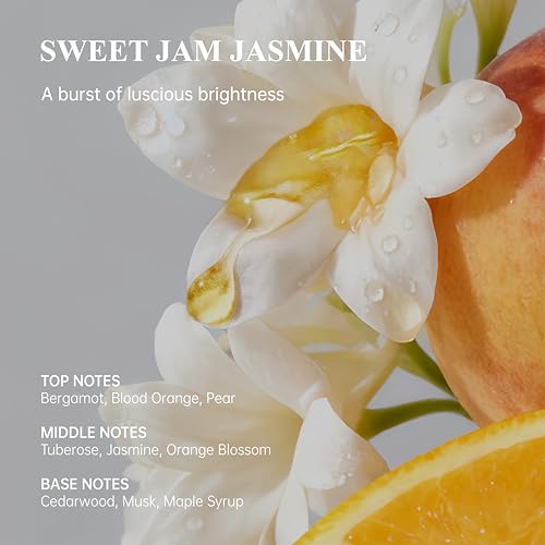 Atom Fresh Fine Fragrance Body Wash ? Sweet Jam Jasmine Scent | Gentle Amino-Acid Cleanser with Oat, Soapberry & Vitamin E | Plant-Based & Sulfate-Free, 16.94 fl oz
