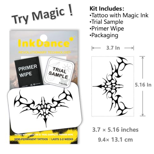 InkDance Neo-Tribal Waterproof Temporary Tattoo - 1-2 Week Wear