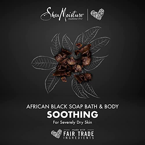 SheaMoisture Bar Soap 6 Count for Troubled Skin African Black Soap Cleanser with Shea Butter 8 oz