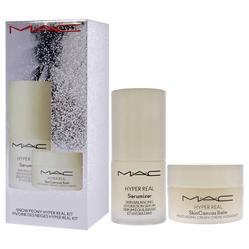 Bizzare Blizzard Snow Peony Hyper Real Kit by MAC for Women - 2 Pc 0.5oz Hyper Real Serum, 0.5oz Hyper Real Cream
