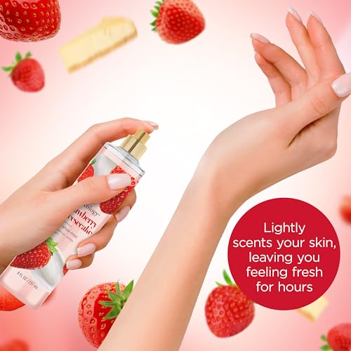 Bodycology Strawberry Cheesecake Body Mist, 8 fl oz (2-Pack)