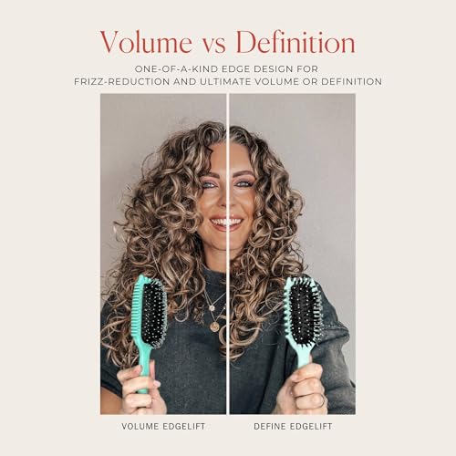 Bounce Curl Ruby Volume EdgeLift 5-in-1 Curl Styling Brush for Defined, Airy Curls