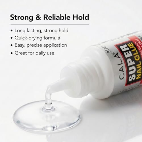 CALA Professional Quick Dry Nail Glue Pack of 4 - Strong Hold for Tips & Art