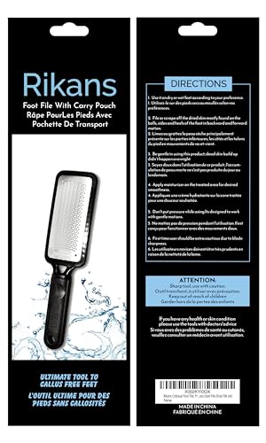 Rikans Stainless Steel Foot File Set - Professional Callus Remover Rasp