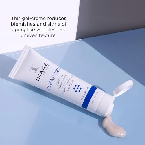 IMAGE Skincare, CLEAR CELL Clarifying Repair Cr?me, Face Night Cream Gel Moisturizer for Oily Prone Skin