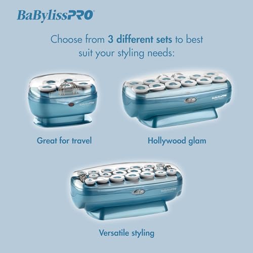 BabylissPRO Nano Titanium Hot Rollers 12 Pack 1.5 Inch