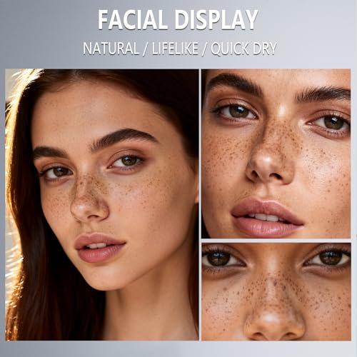 HOSAILY Light Brown Freckle Stamp Pen & Marker Set Waterproof Natural Fake Freckles