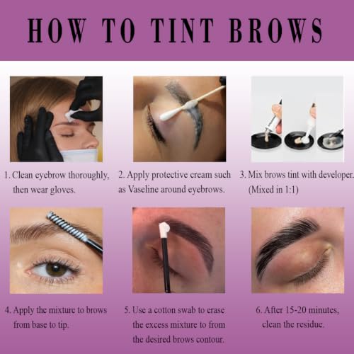 Eyelash & Eyebrow Tinting Kit - 6-8 Applications