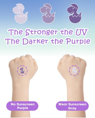 UV Detection Temporary Tattoos - 80 Pack Sunscreen Reminder