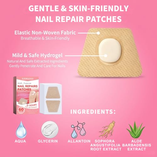 60 Pcs Nail Care Patches - Hydrating Overnight Repair for Healthy Nails