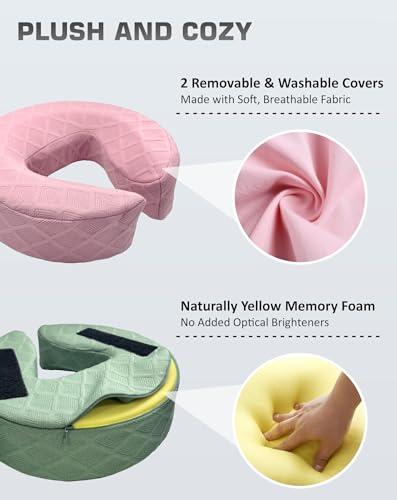 Adjustable Massage Headrest for Bed – Memory Foam Face Cradle