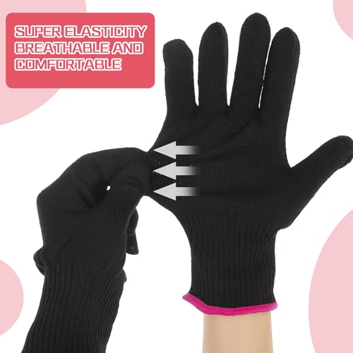 Heat Resistant Gloves - Professional Hair Styling Mitts (2 Pair)