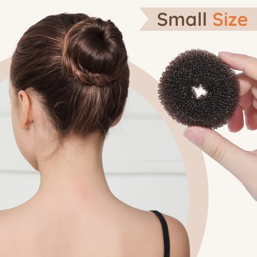 Hair Bun Maker Kit for Kids - 10 Nets, 2 Donuts, Bobby Pins