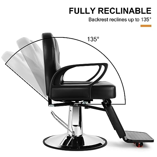 Artist Hand Barber Chair - Hydraulic Reclining Salon Chair