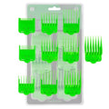 Supreme Trimmer Magnetic Guide Combs for Clippers | CMG100 Hair Clipper Guards, 10 Cutting Lengths | Acid Green