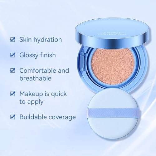 Cushion Foundation Compact – Natural Radiant Glow, Buildable Coverage